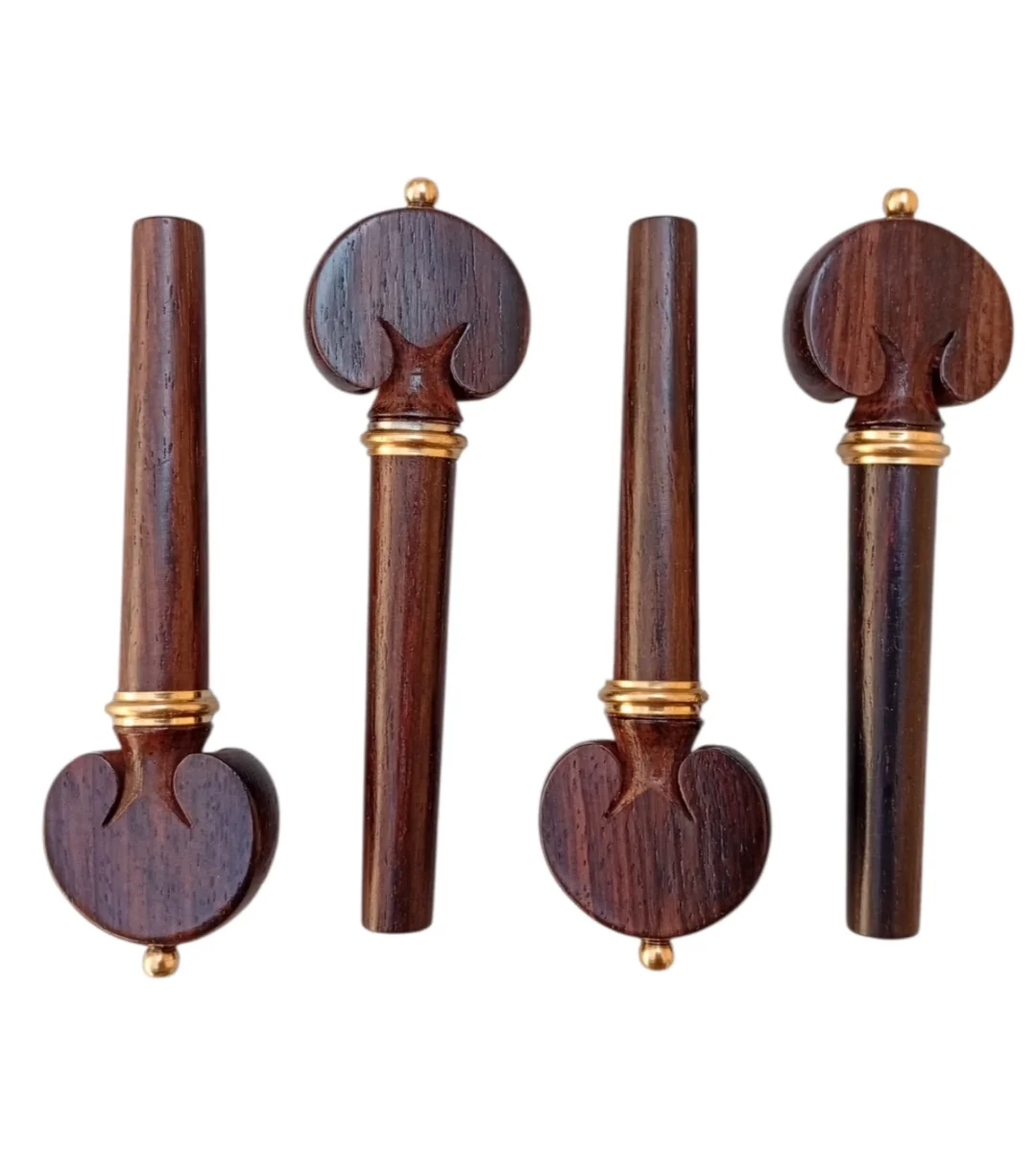 Jgo. clavija Viola corazón, palis bolita/collar dorado