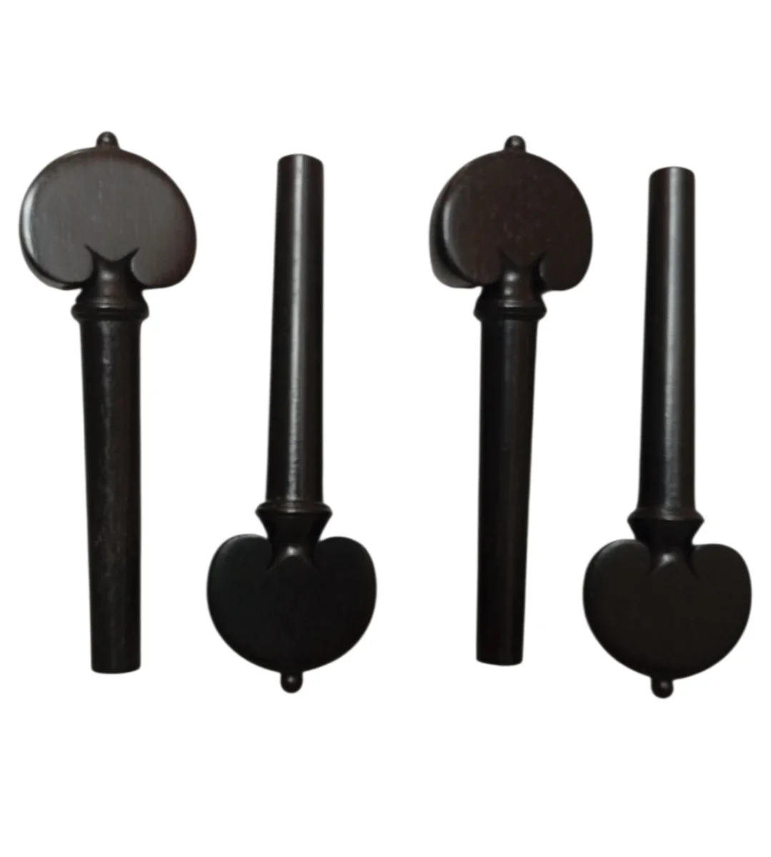 Jgo clavijas Chelo Corazón ébano bolita/collar negro