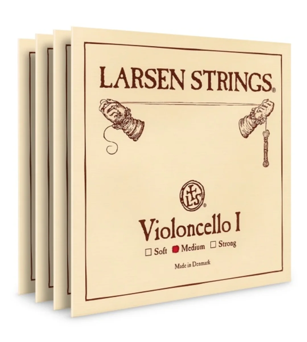JUEGO de cuerdas p. violonchelo, Larsen