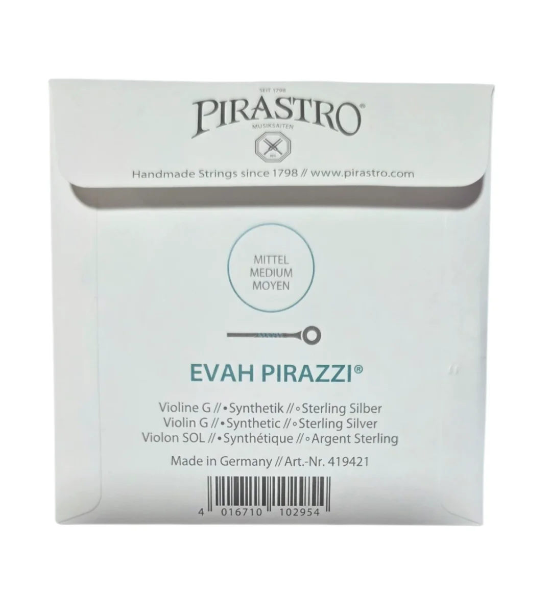 Cuerda SOL p. violín, Eva Pirazzi