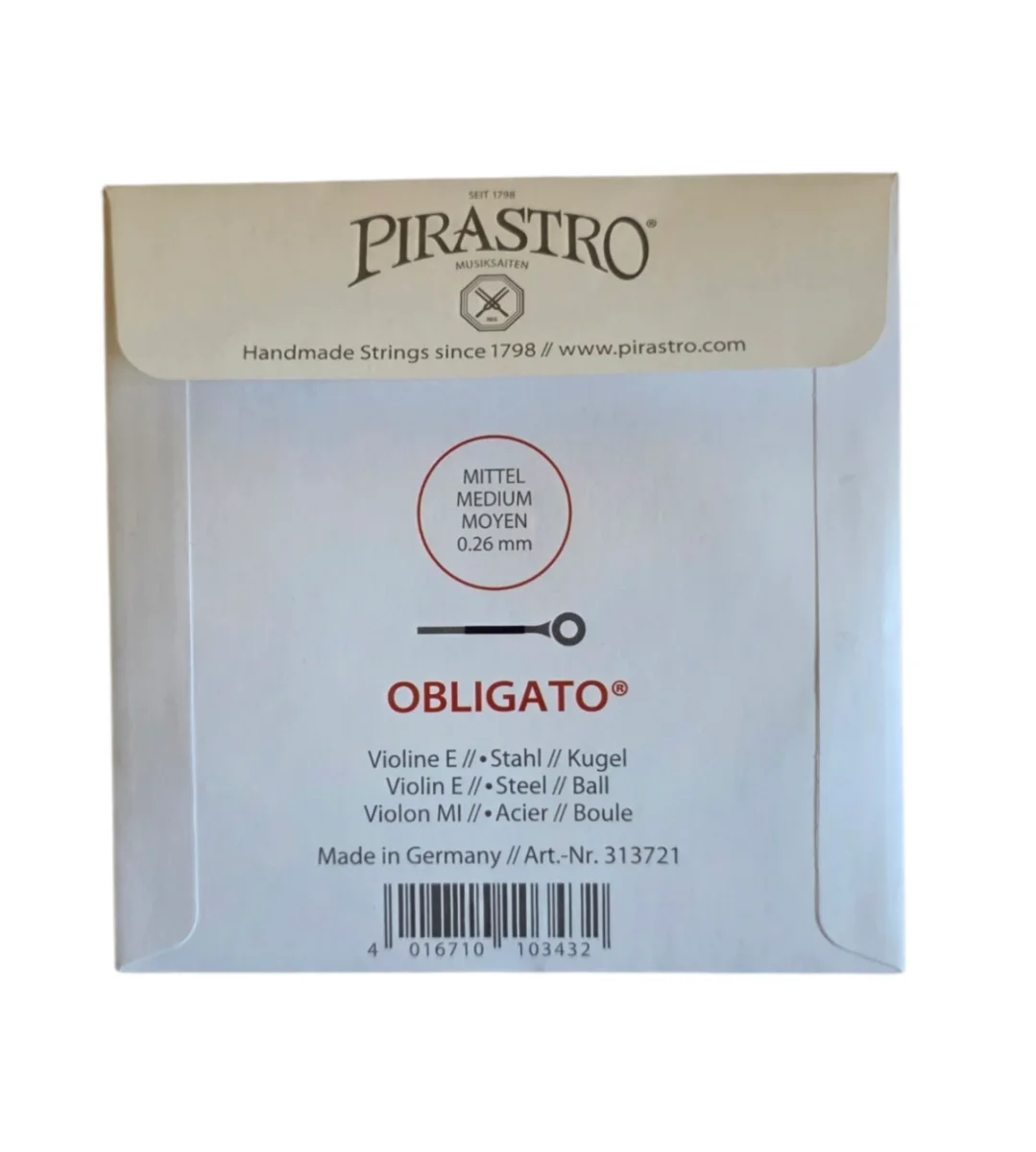 Cuerda MI p. violín, Obligato