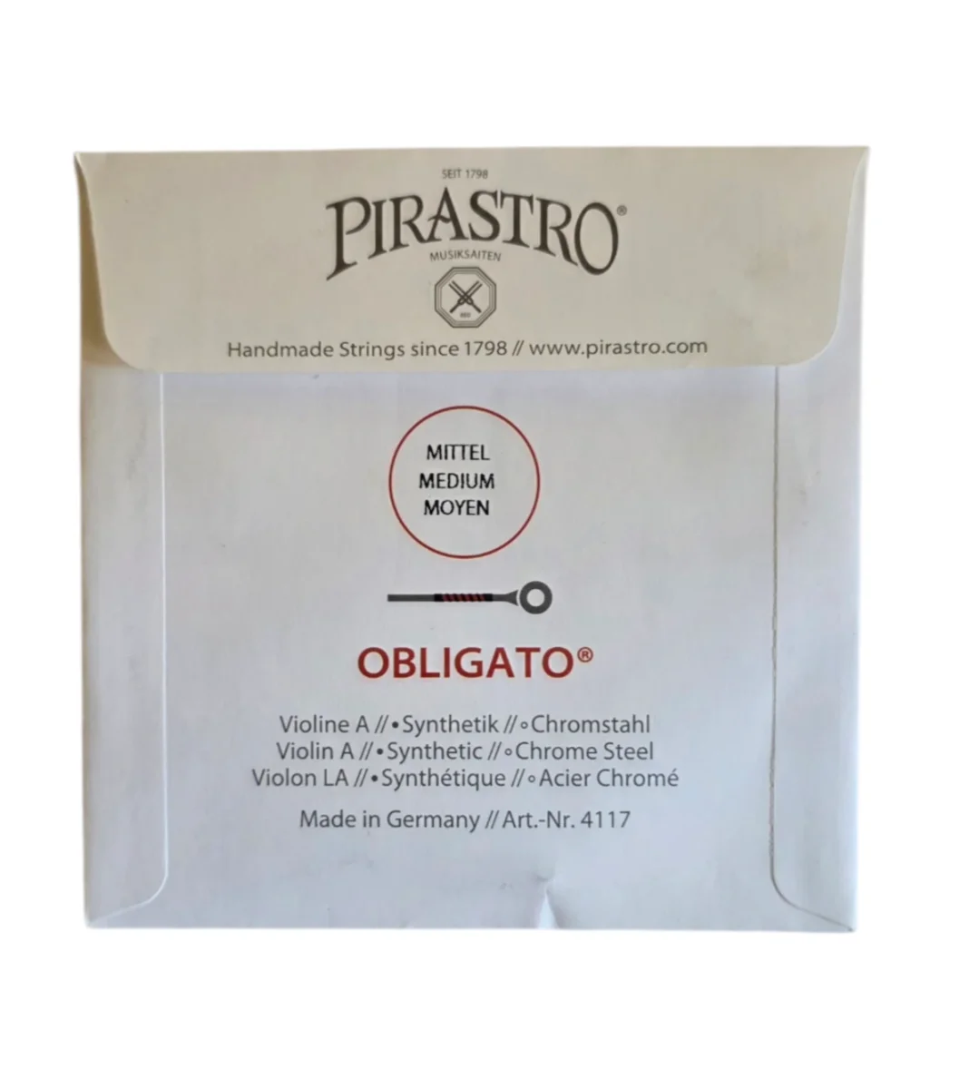 Cuerda LA p. violín, Obligato chromo