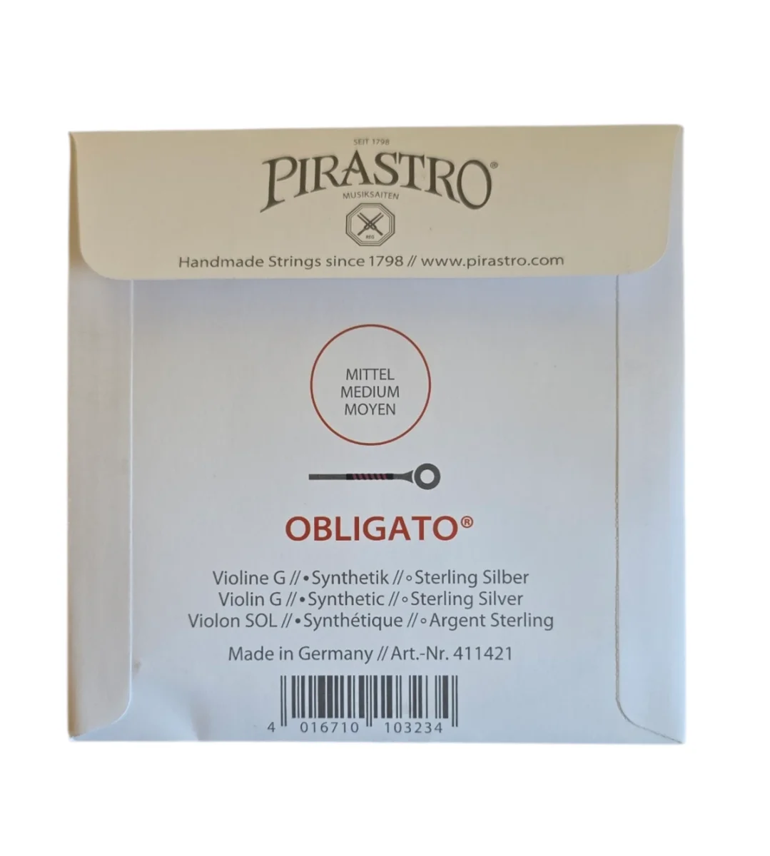 Cuerda SOL p. violín, Obligato