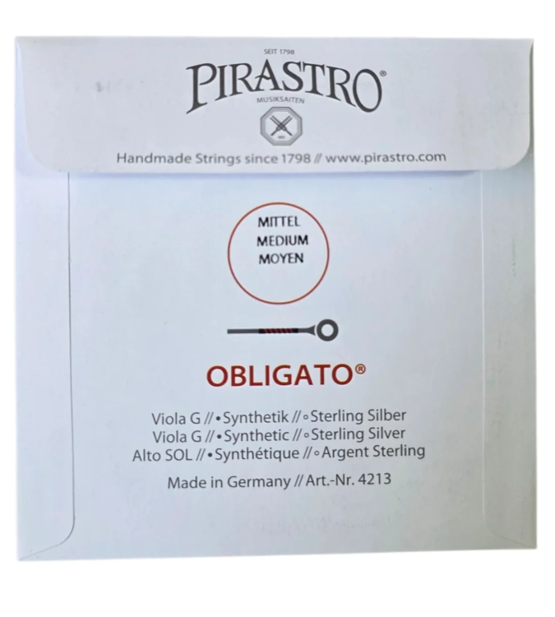 Cuerda SOL p. viola, Obligato