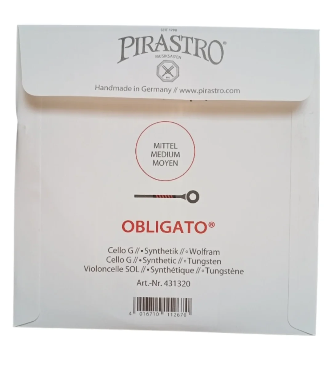 Cuerda SOL p. violonchelo, Obligato