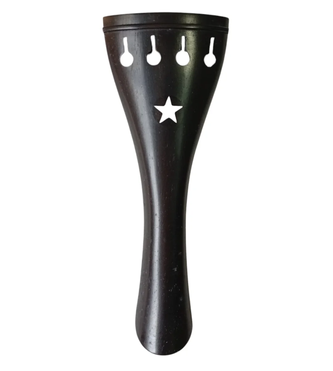 Cordal curvo violín, ébano con estrella
