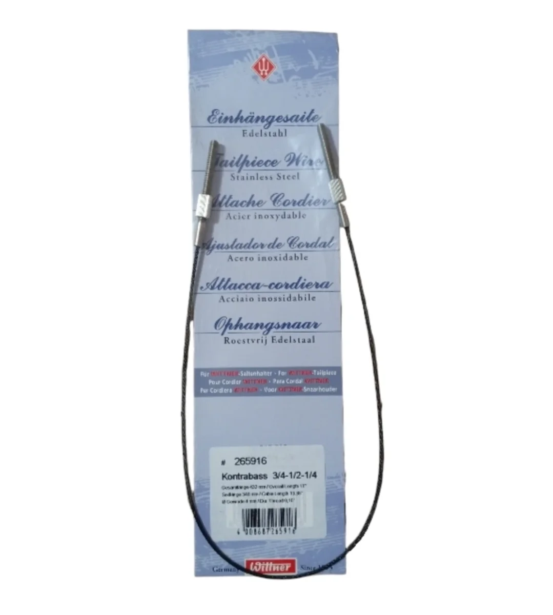 Ajustador de acero inoxidable p. tiracuerda de bajo 3/4