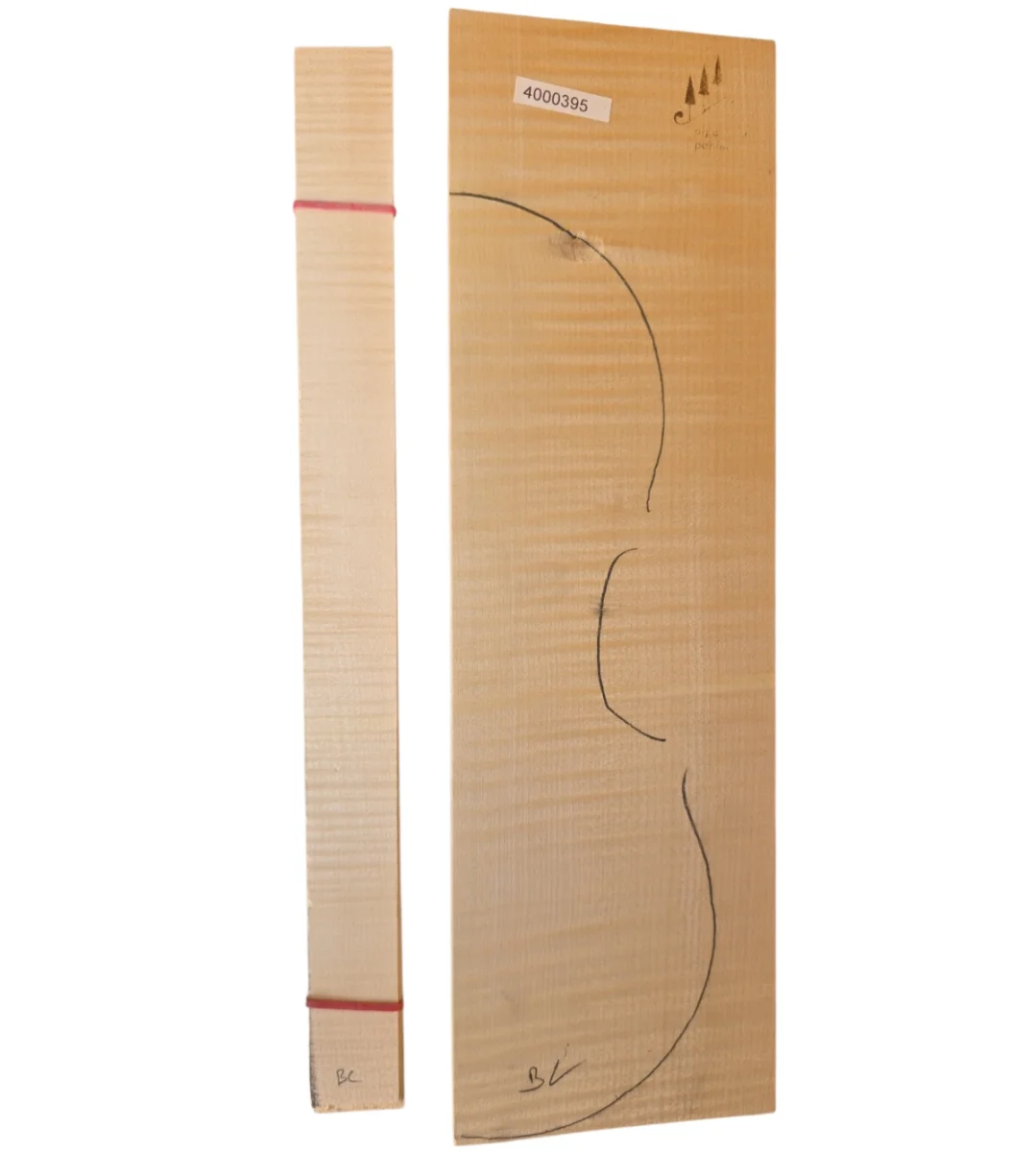 Madera de arce p. fondo de violín, bonita flama BC