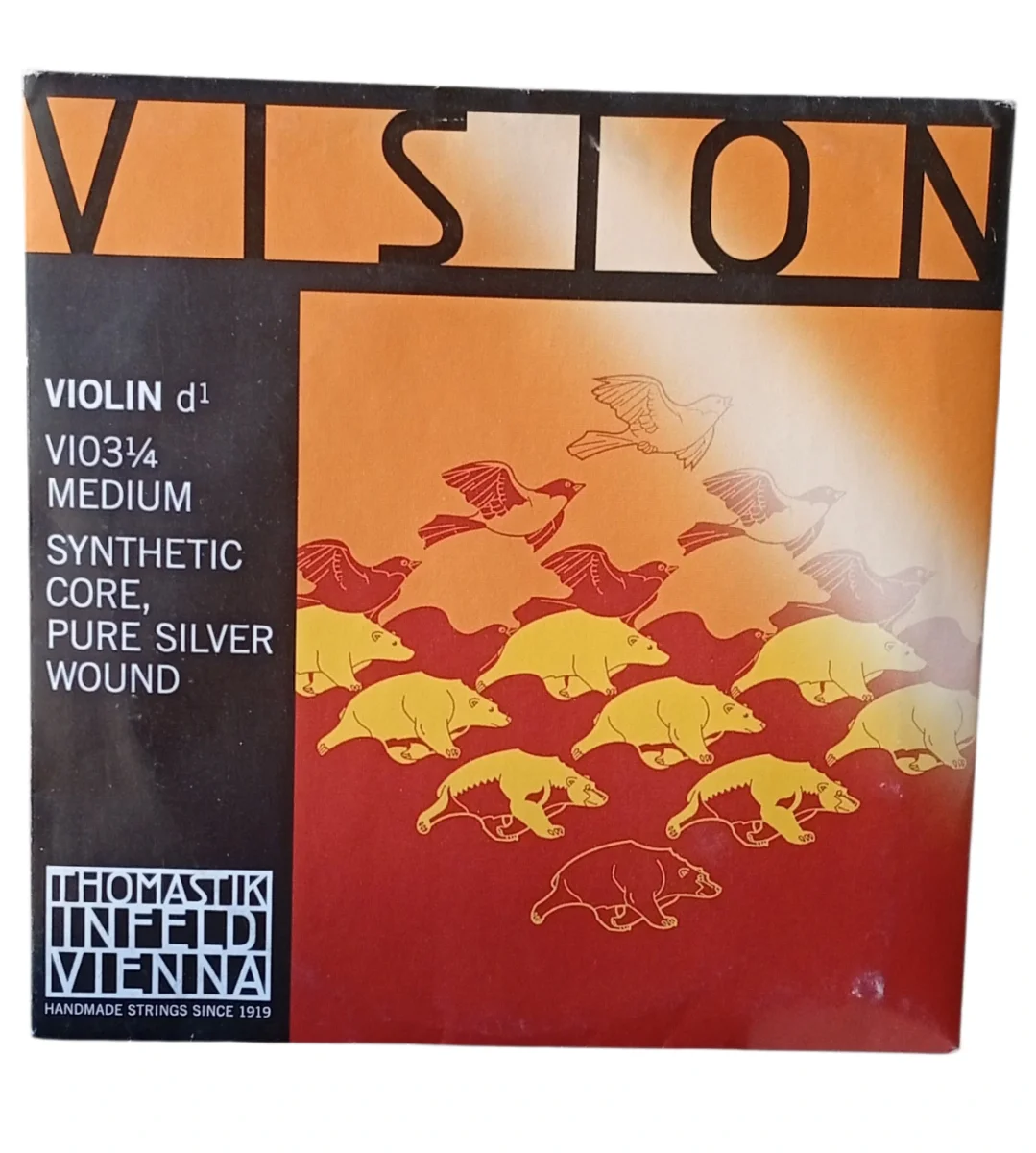 Cuerda RE p. violín 1/4, Vision