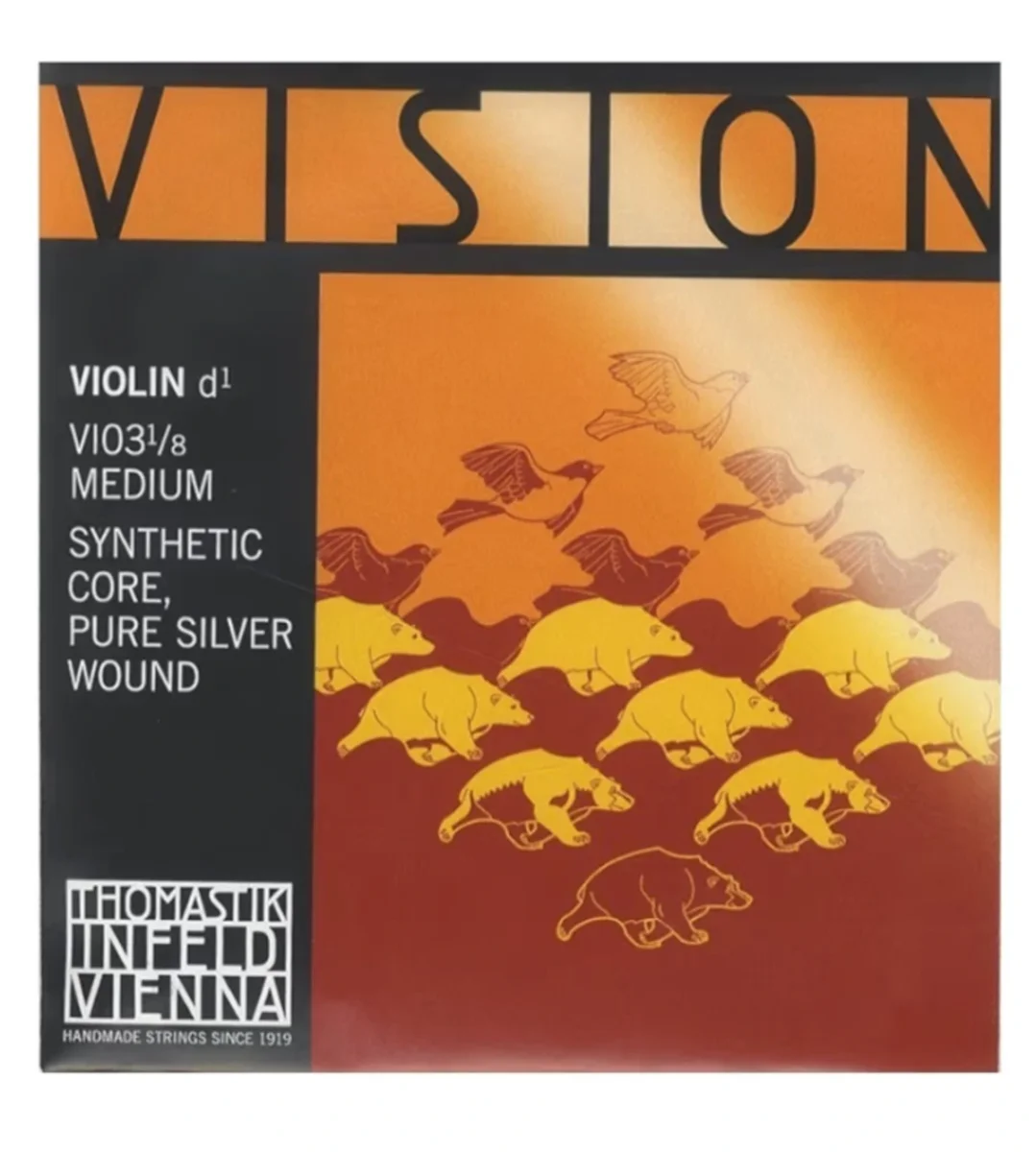 Cuerda RE p. violín 1/8, Vision