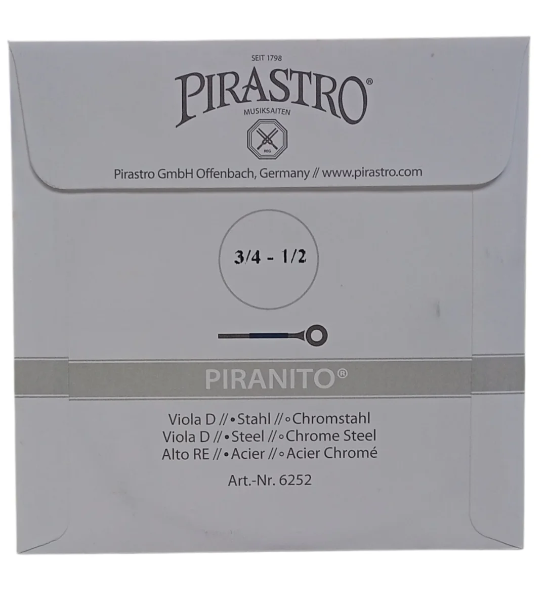 Cuerda RE p. viola 3/4-1/2, Piranito