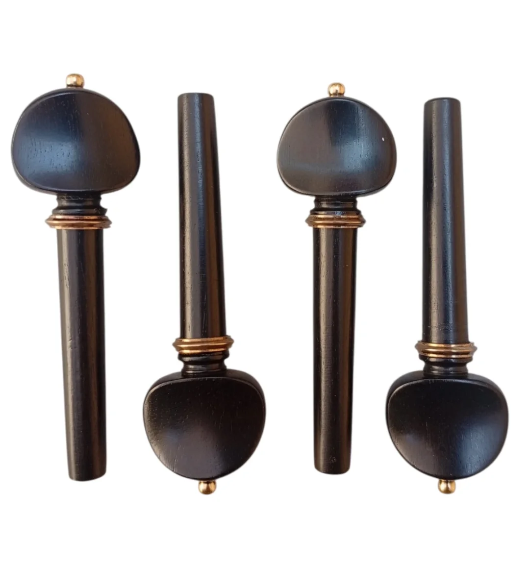 Jgo clavija Chelo Suizo ébano, bolita/collar dorado