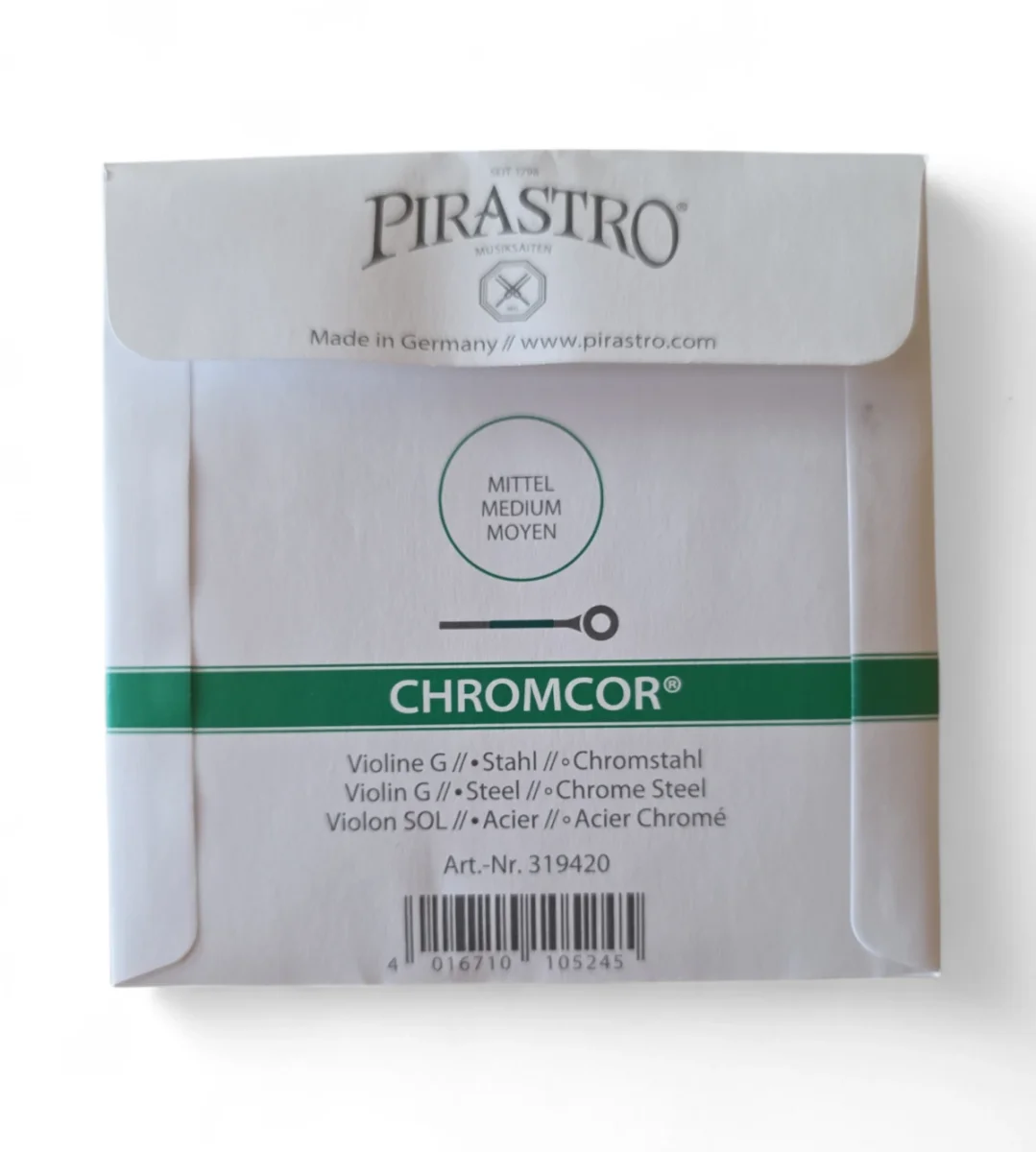 Cuerda SOL p. violín, Chromcor