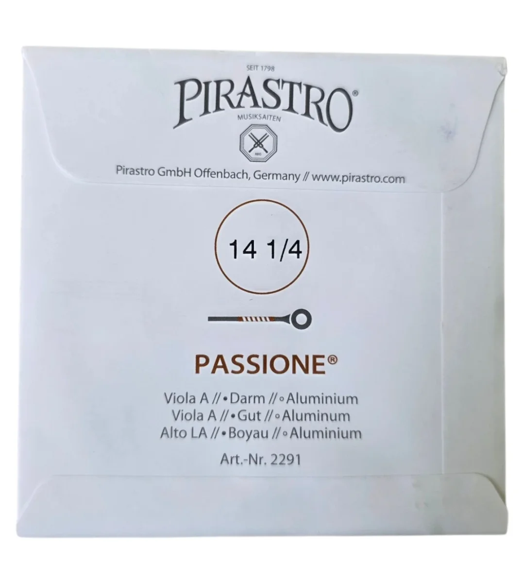 Cuerda LA/tripa entor. de plata p. viola, Passione