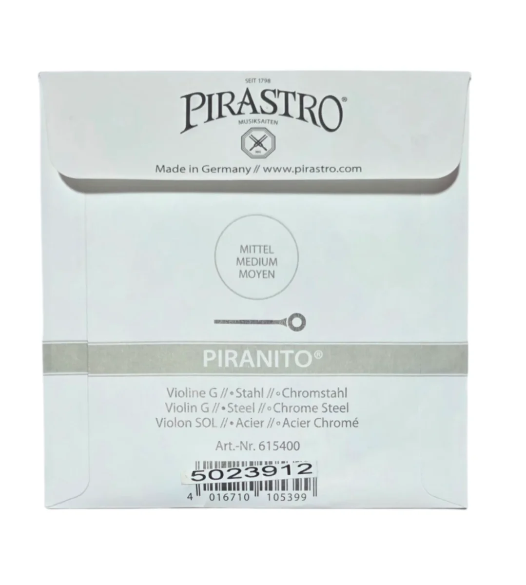 Cuerda SOL p. violín, Piranito