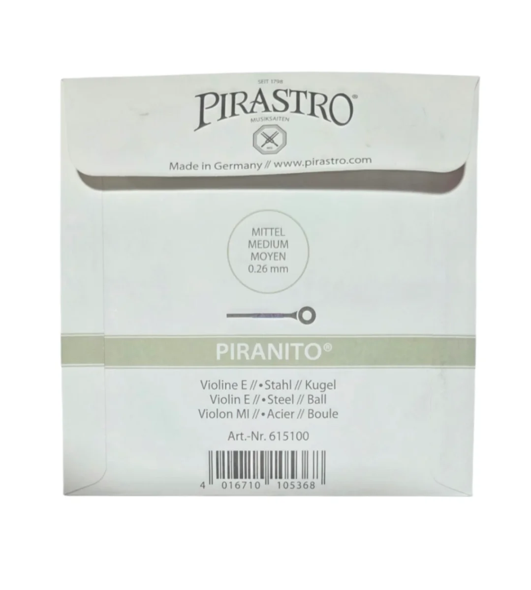 Cuerda MI p. violín 4/4, Piranito