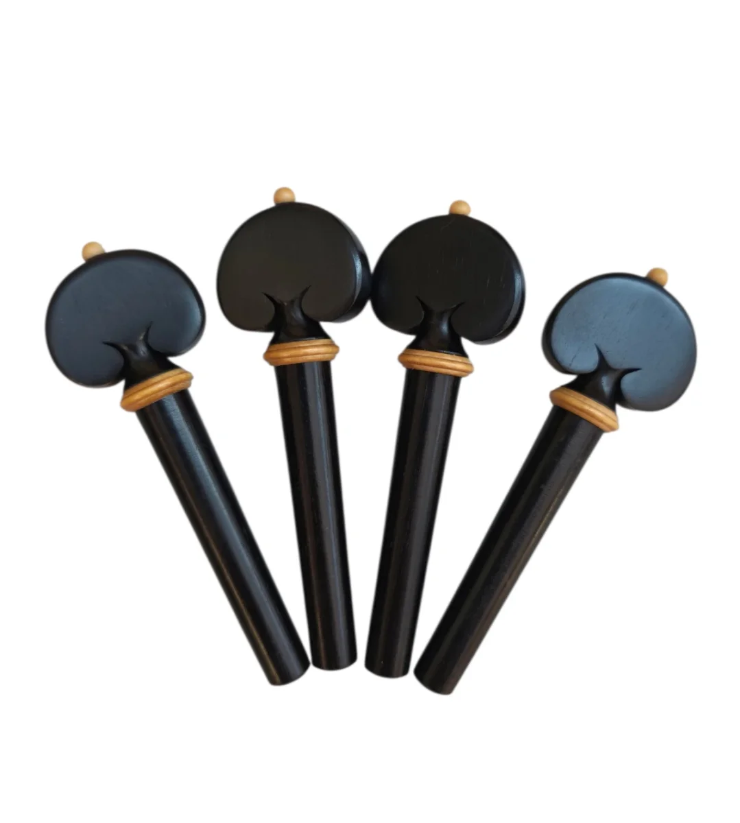 Jgo clavijas acura violin corazón, ébano con beige