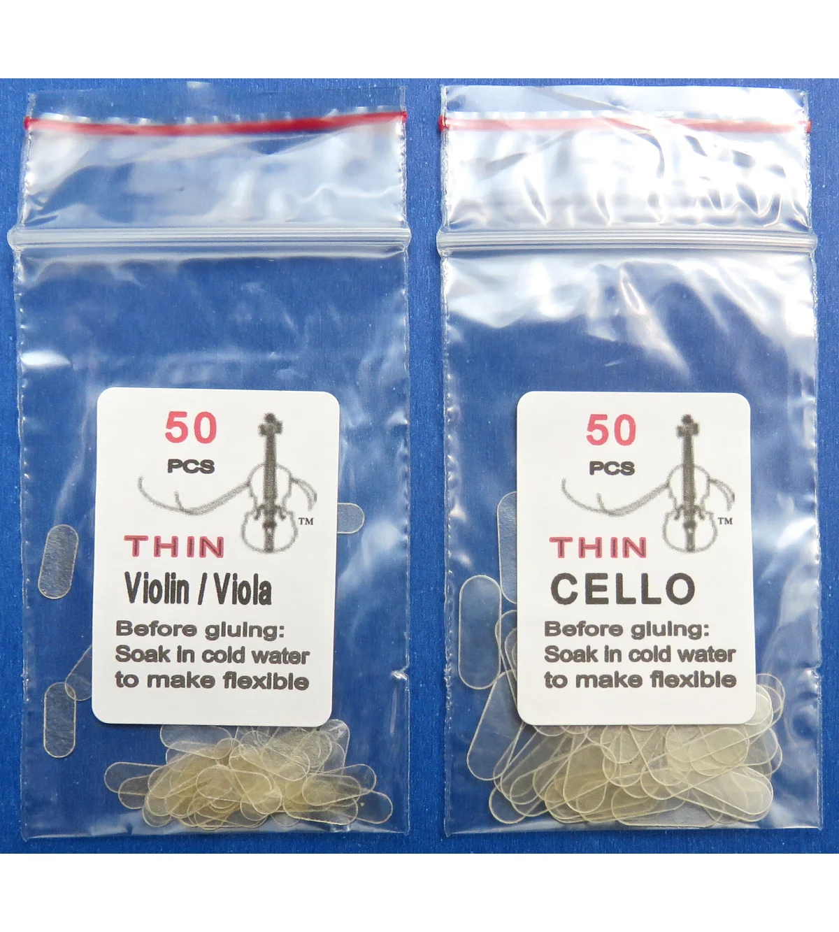 Parches p. puente de cello, paquete de 50