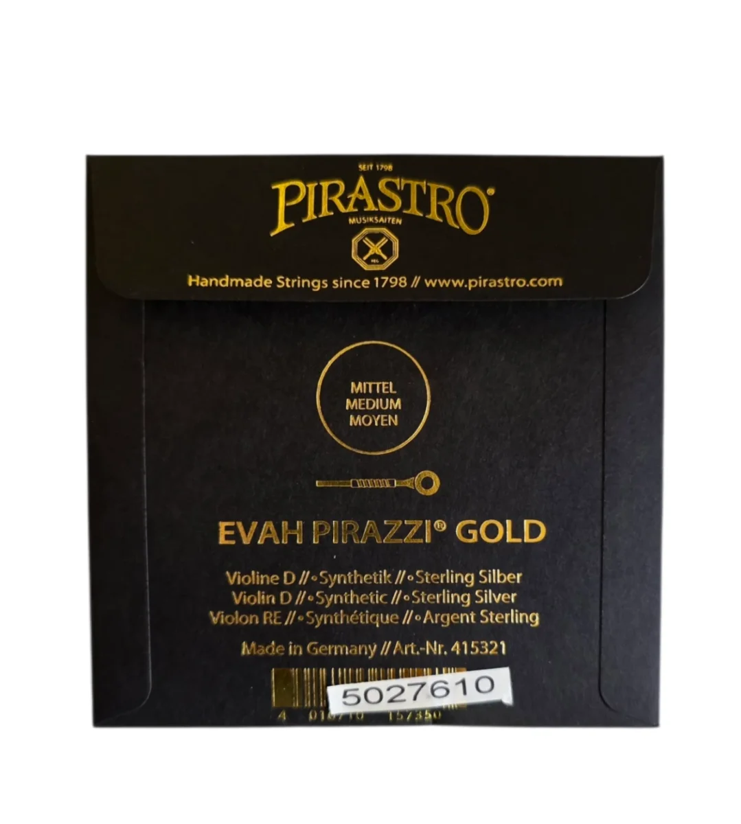 Cuerda RE p. violín, Evah Pirazzi Gold