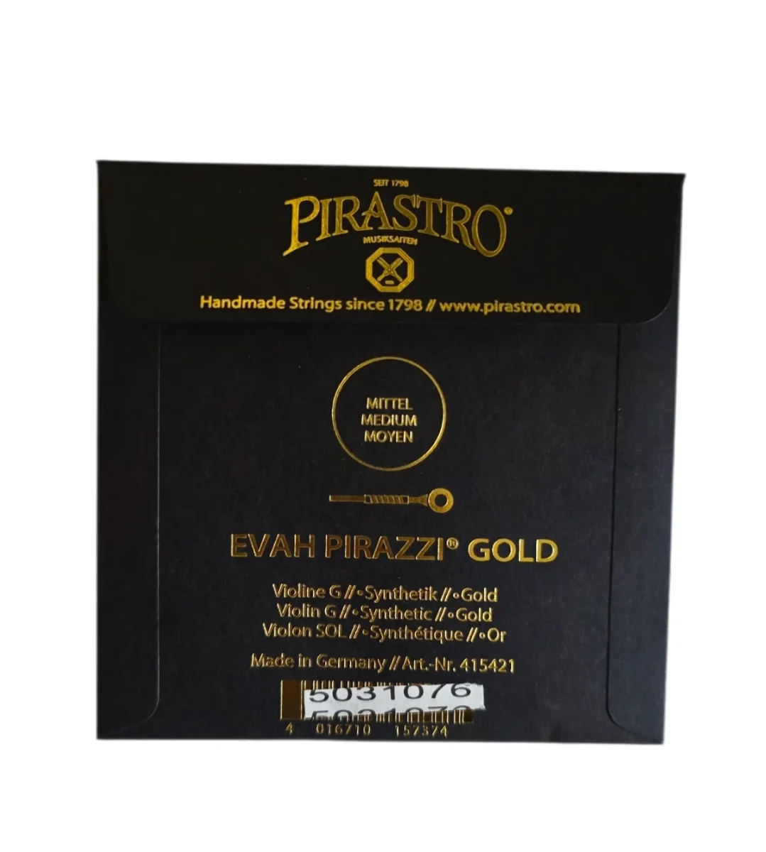 Cuerda SOL oro p. violín, Evah Pirazzi Gold