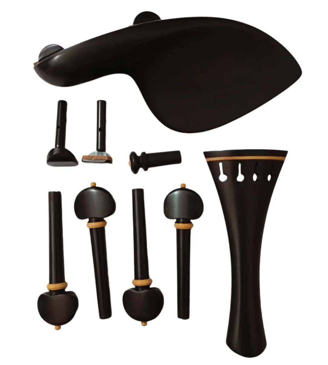 Juego clavijas, barbada y cordal ébano violín