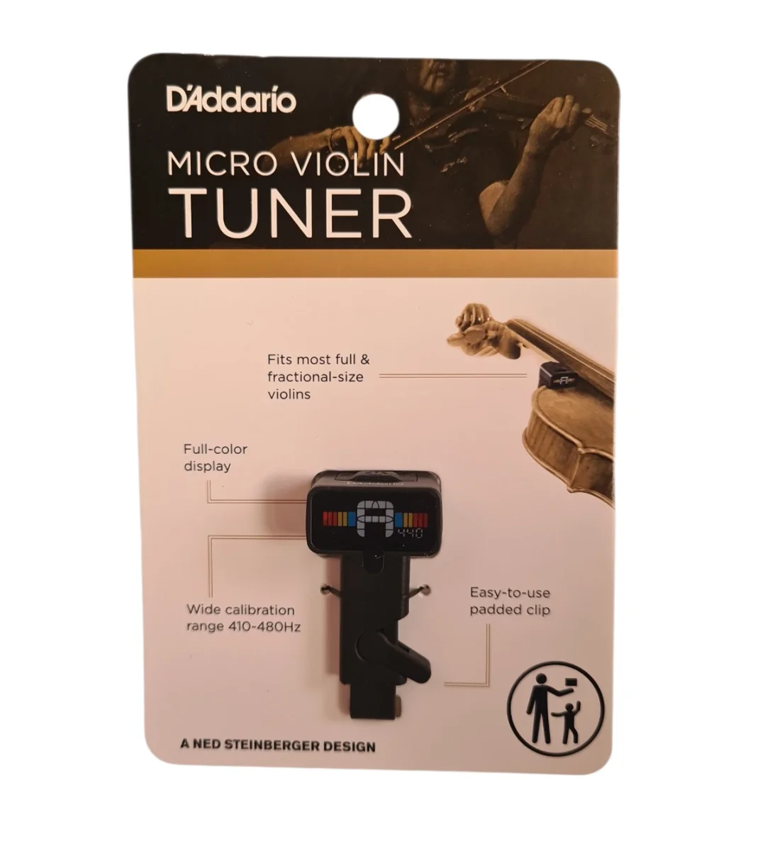 afinador electrónico p. violín planet waves