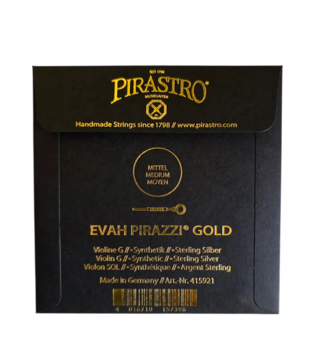 Cuerda SOL plata p. violín,  Evah pirazzi gold