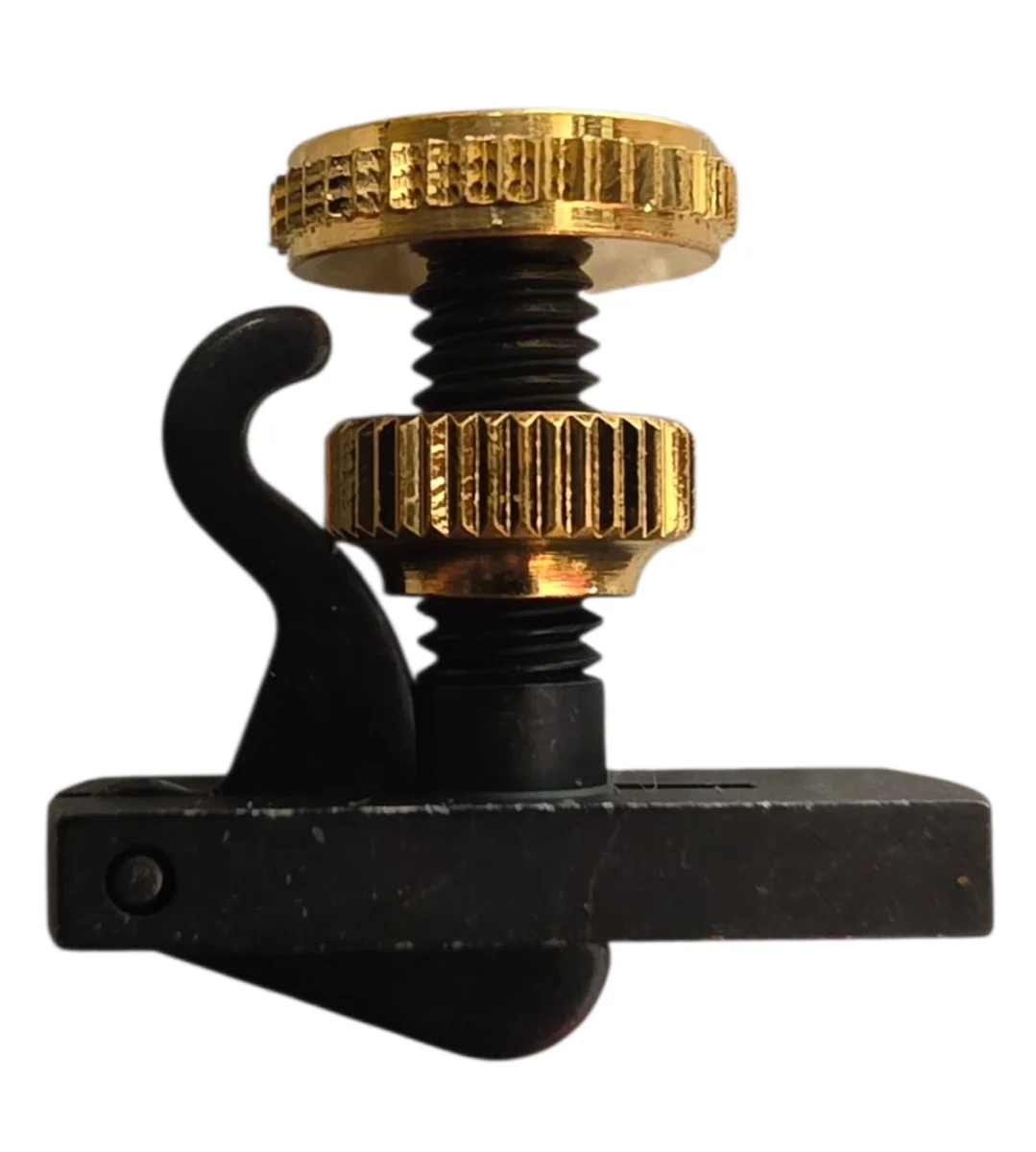 Afinador mod. Hill negro con tornillo dorado p. violín